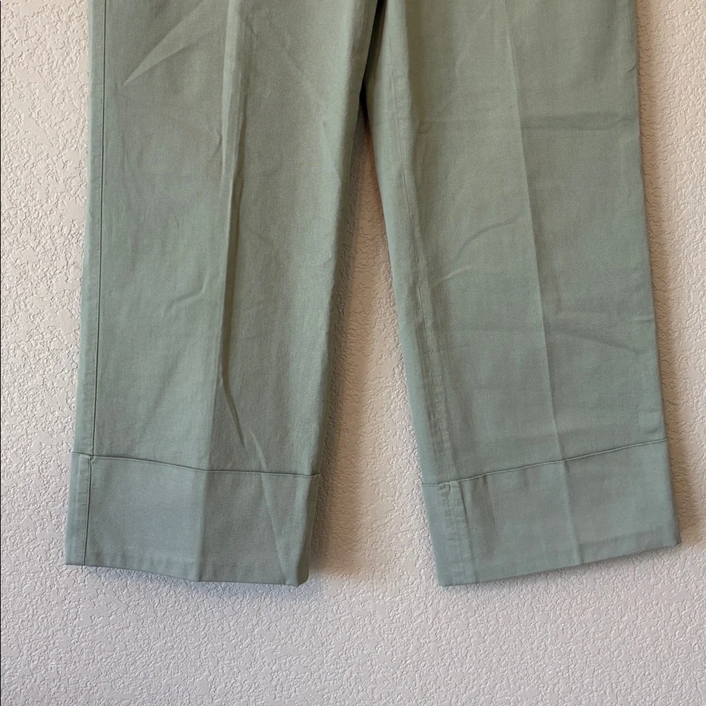Raffaello Rossi Vintage Stylish Olive Green Wide Leg Pants - Picture 3 of 5
